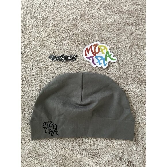 Mertra Sprinter Beanie Hat Gray O/S with stickers New - Picture 4 of 12